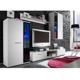Obývací stěna bílá ve stylovém moderním provedení SALESA