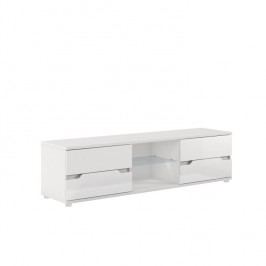 RTV stolek 170x66 cm v bílém lesku TK2166