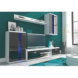 Obývací stěna v elegantním designu černé a bílé KN120