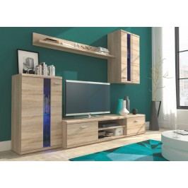 Obývací stěna v elegantním dekoru dub sonoma KN120